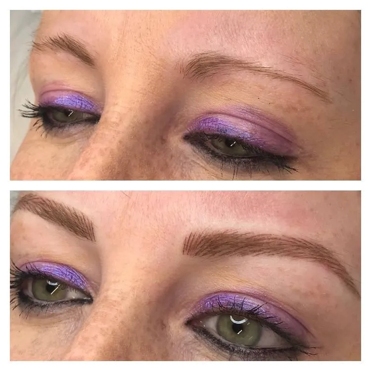 Eyebrow Tattoo Before and After Wigan