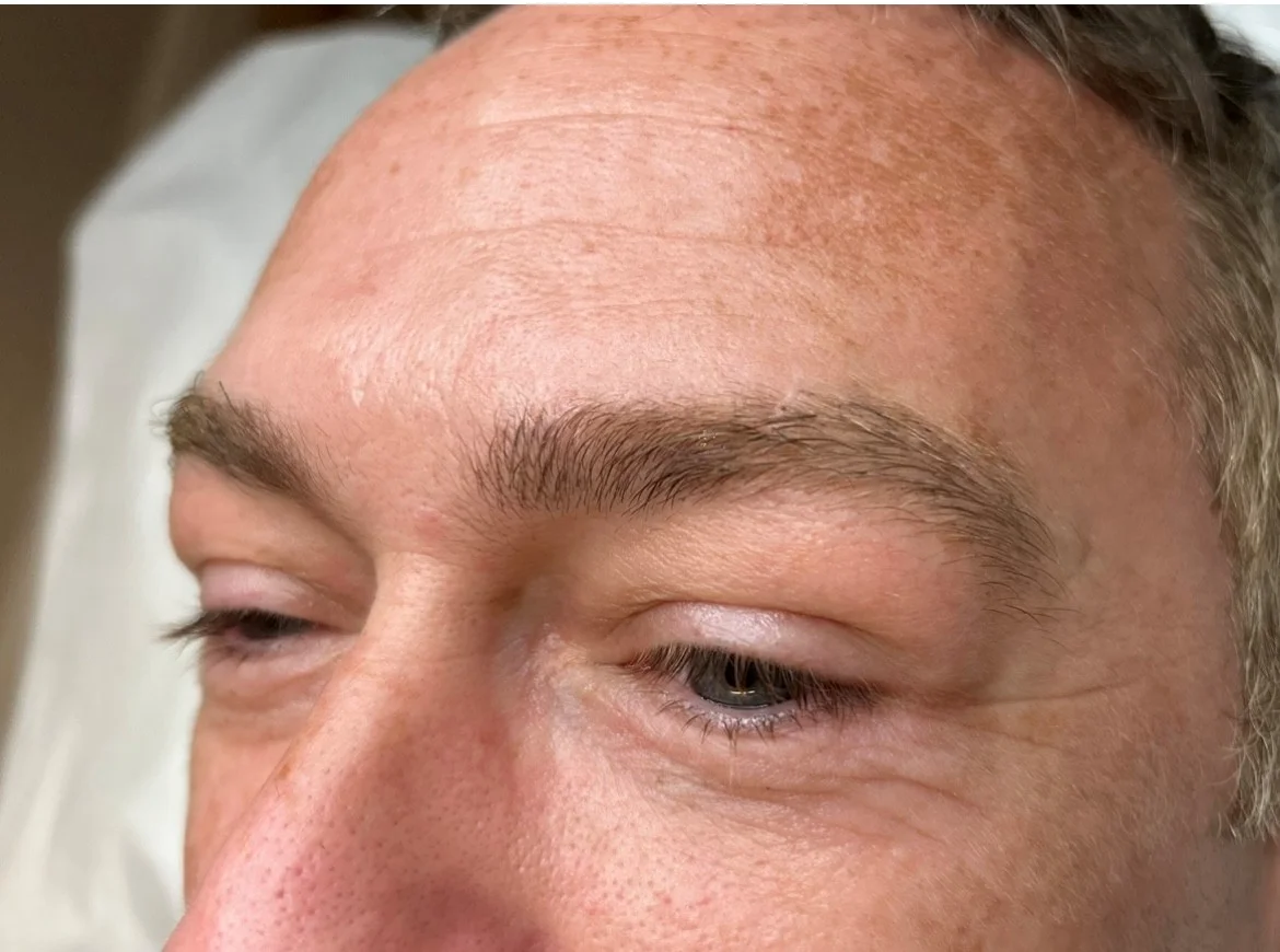 Eyebrow tattoo for men in Manchester  healed natural finish