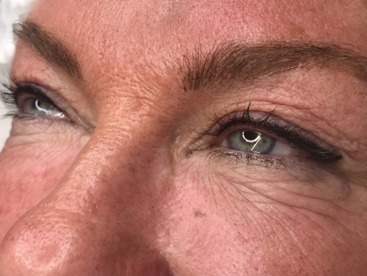 Healed eyeliner tattoo result — eyeliner tattoo aftercare at Permanent Perfection Lancashire