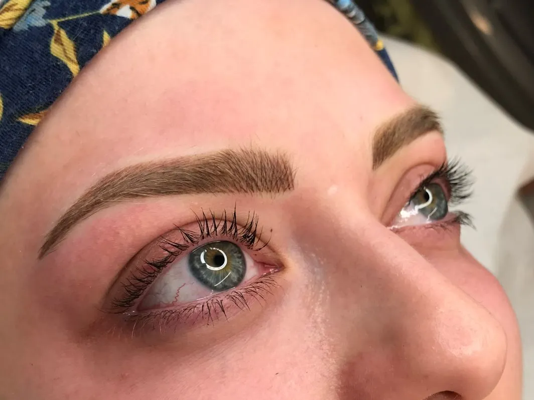 Natural eyebrow tattoo result — aesthetic treatment aftercare Permanent Perfection Lancashire